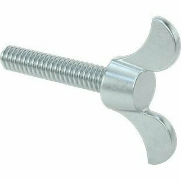 Bsc Preferred Zinc-Plated Iron Wing-Head Thumb Screw 10-24 Thread Size 1 Long 91404A510